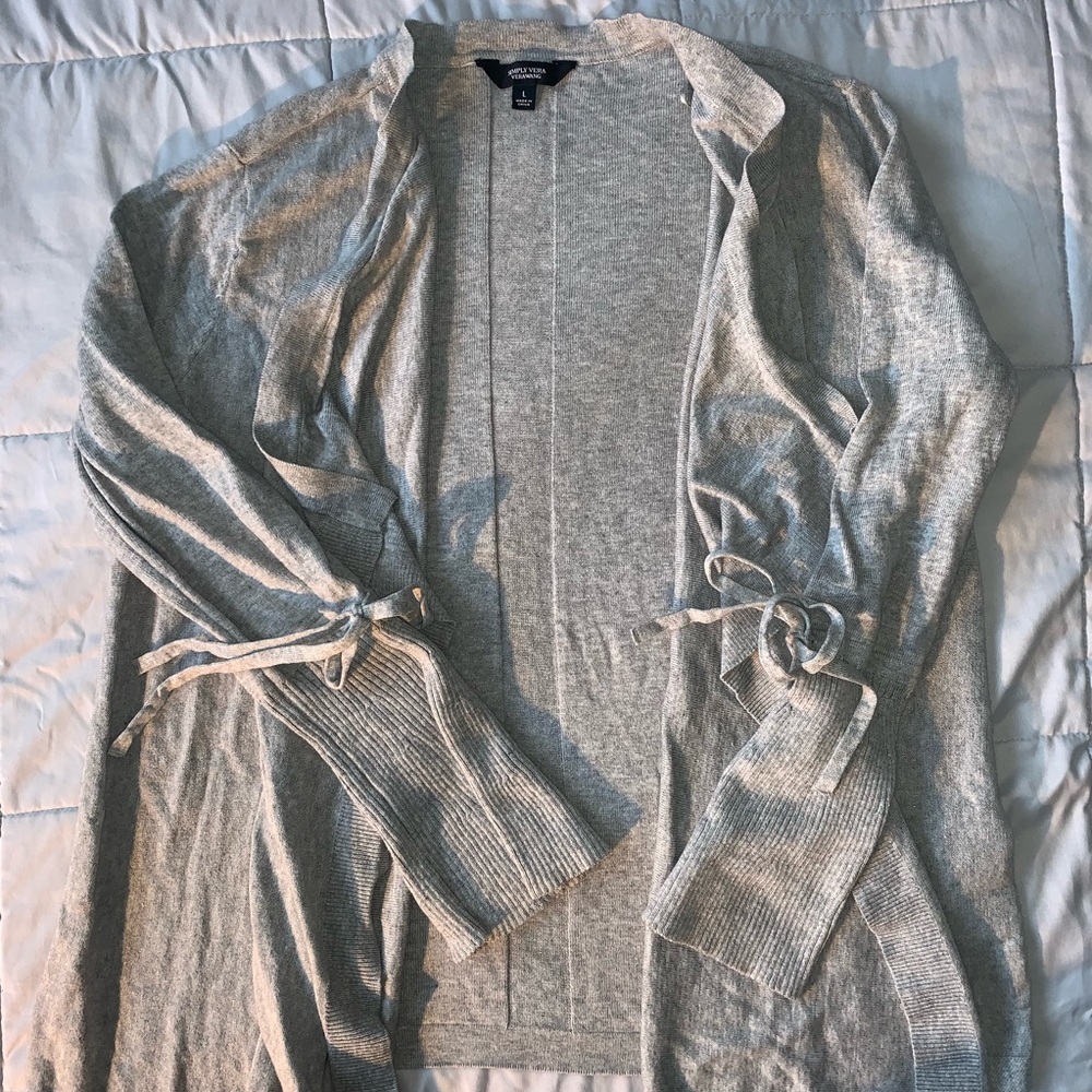 Simply Vera Vera Wang Scarf Cardigan With Bows
